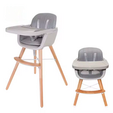 Custom Adjustable Baby Feeding High Chair – Portable Wooden High-Quality Soft Cushion Seat